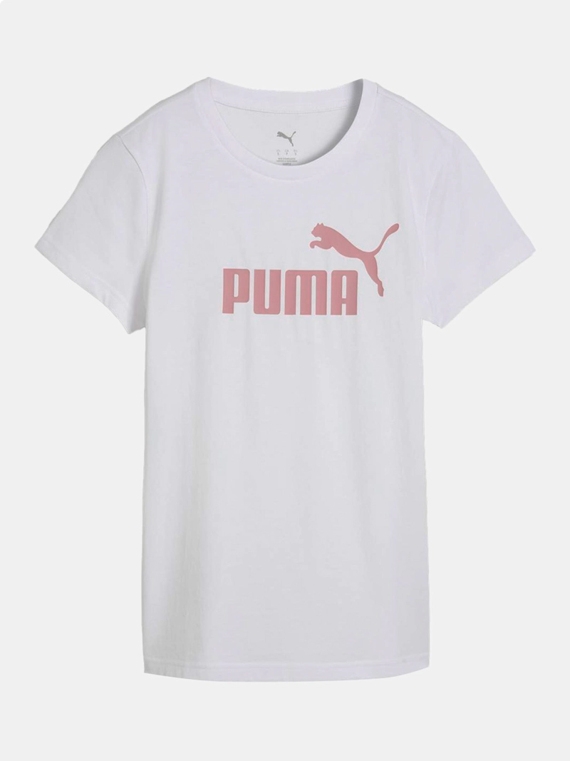 POLERA MUJER PUMA ESSENTIALS LOGO BLANCO