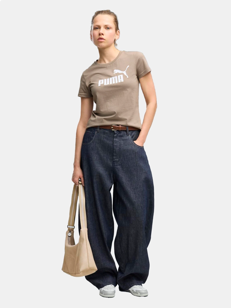 POLERA MUJER PUMA ESSENTIALS LOGO BEIGE - 3