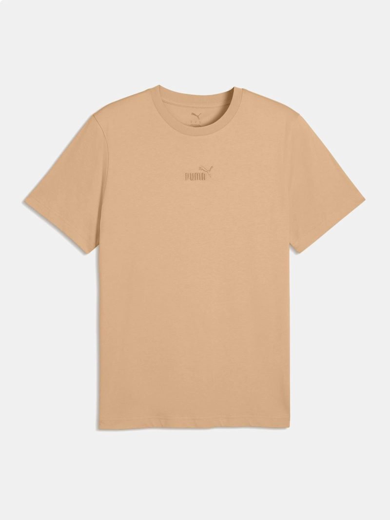 POLERA HOMBRE PUMA ESSENTIALS LOGO BEIGE