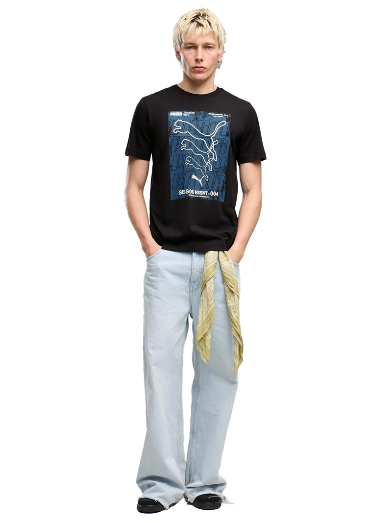 POLERA HOMBRE PUMA GRAPHICS BOX NEGRO - 3