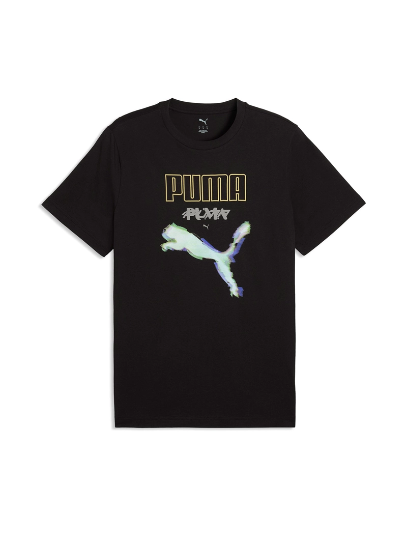 POLERA HOMBRE PUMA GRAPHICS CYBER ALGODÓN NEGRO - 4