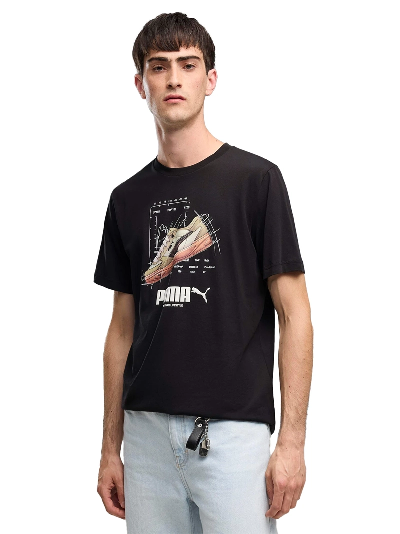 POLERA HOMBRE PUMA GRAPH SNEAKER NEGRO