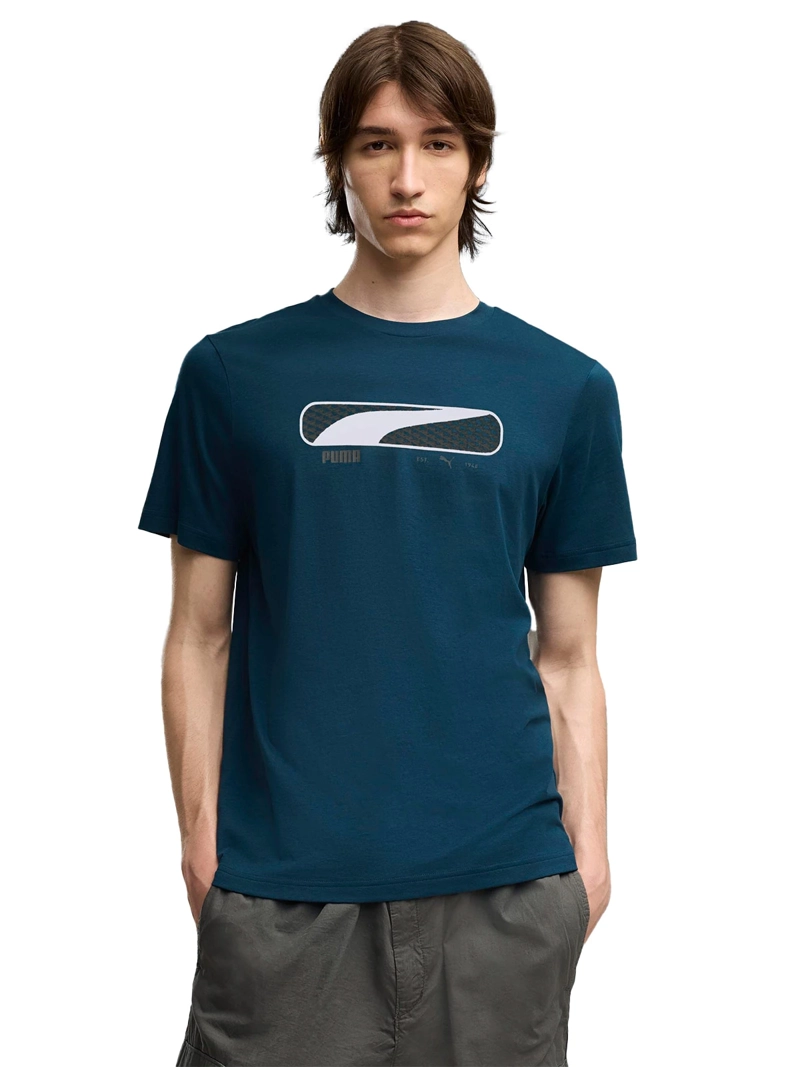 POLERA HOMBRE PUMA LOGO PLAY AZUL