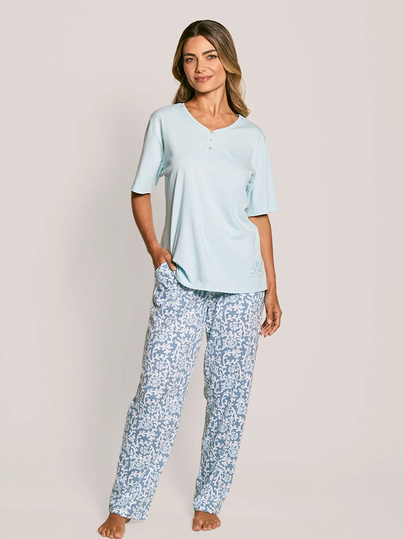 PIJAMA MUJER LADY GENNY MANGA CORTA