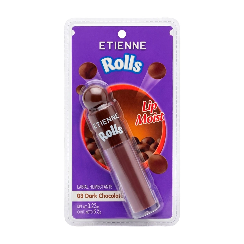 LABIAL LÍQUIDO ETIENNE X ROLLS LIP MOIST DARK CHOCOLATE 6,5GR - 2