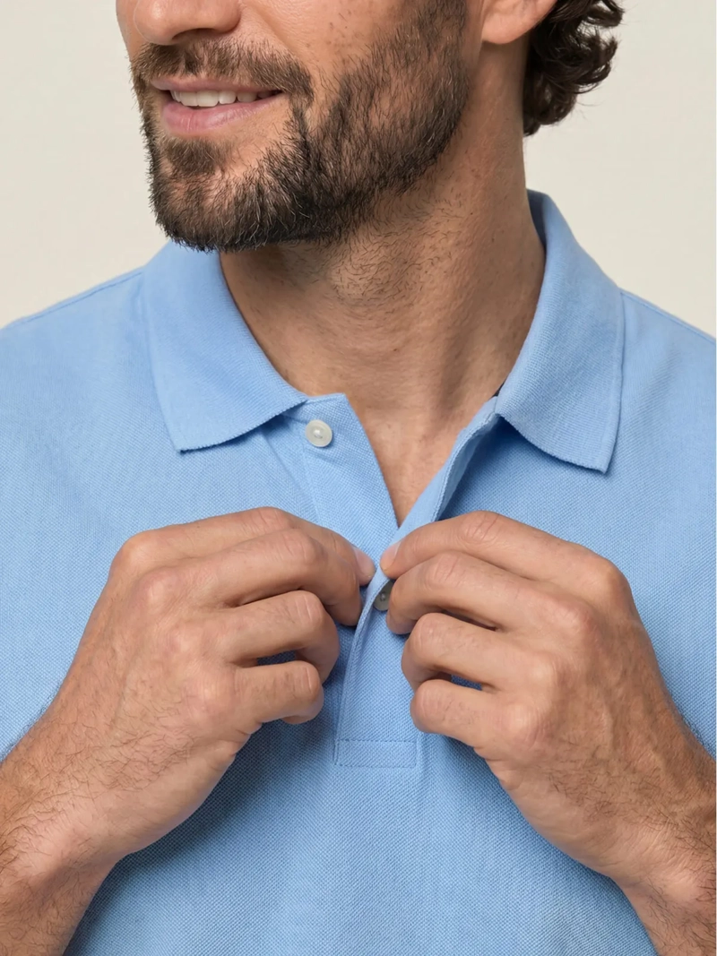 POLERA HOMBRE FEROUCH ALGODÓN CUELLO PIQUE - 4