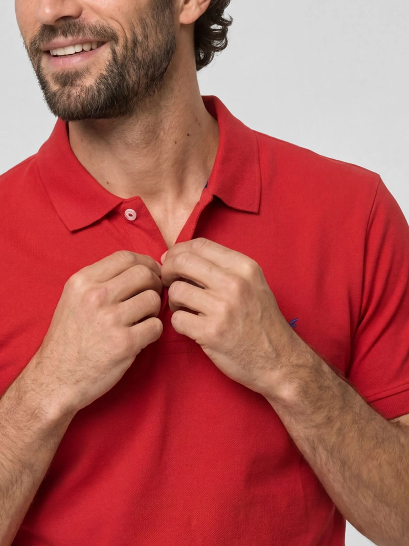 POLERA HOMBRE FEROUCH ALGODÓN CUELLO PIQUE - 3