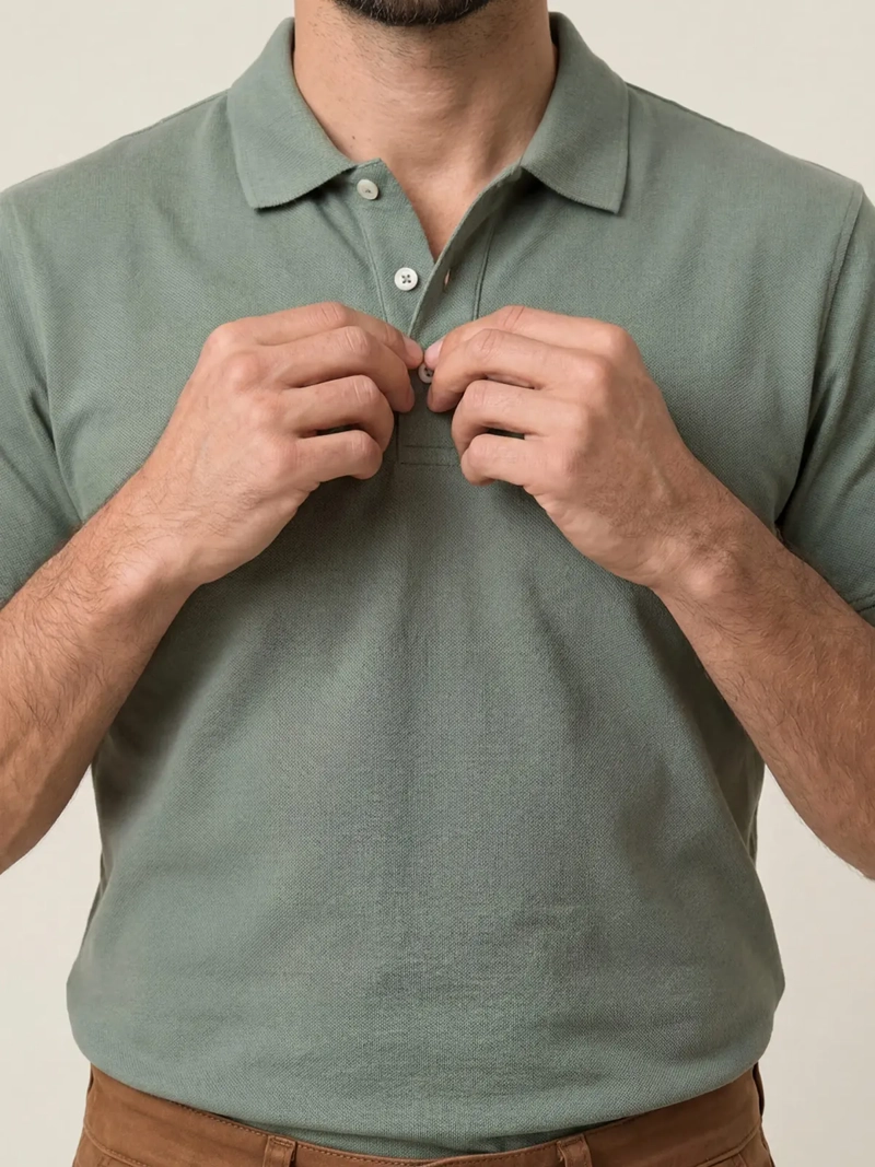 POLERA HOMBRE FEROUCH ALGODÓN CUELLO PIQUE - 3