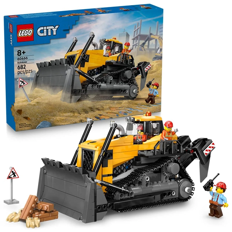 BLOQUES DE CONSTRUCCIÓN LEGO 60466 BULLDOZER AMARILLO - 1