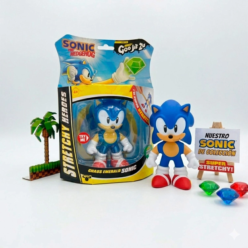FIGURA DE ACCIÓN GOO JIT ZU SONIC CON ESMERALDA - 1