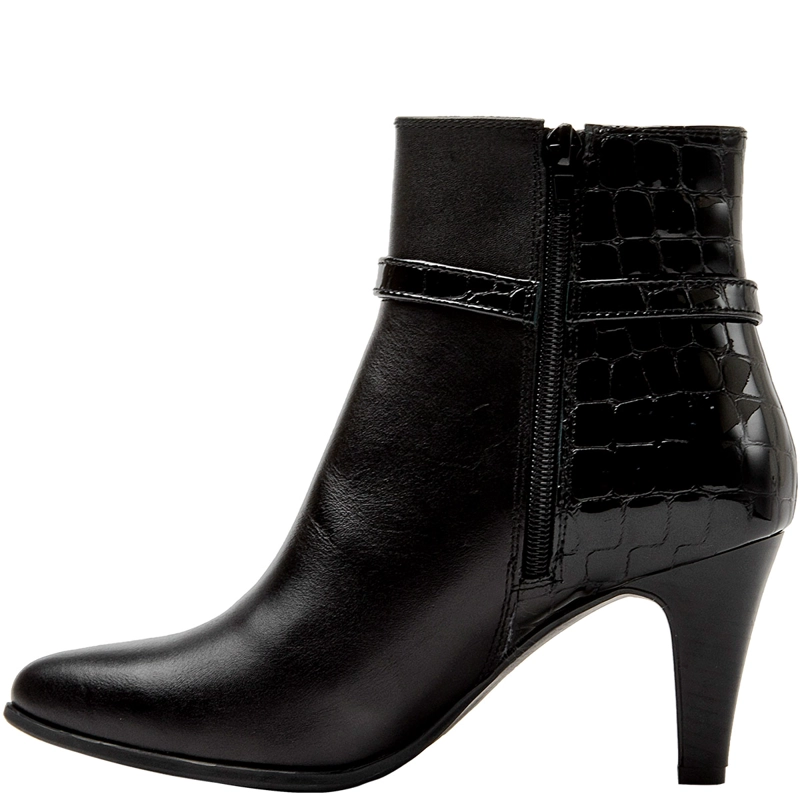 BOTINES MUJER BRUNO ROSSI NEGRO BRMJ624 CUERO - 4