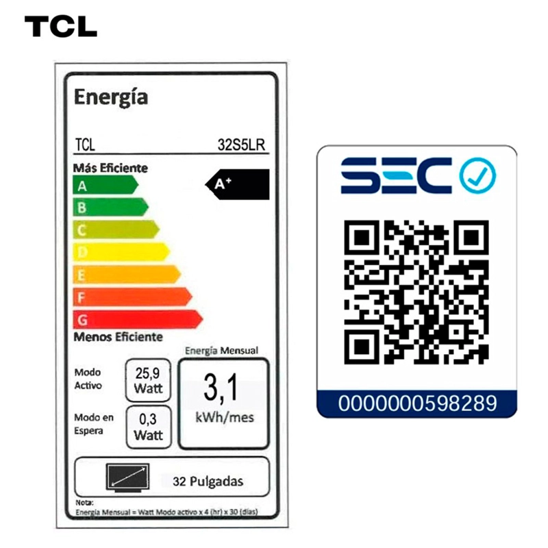 SMART TV TCL QLED FULL HD 32” S5LR - 10