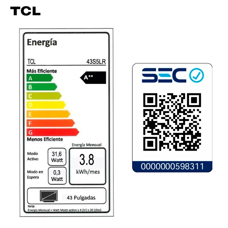 SMART TV TCL QLED FULL HD 43” S5LR - 10