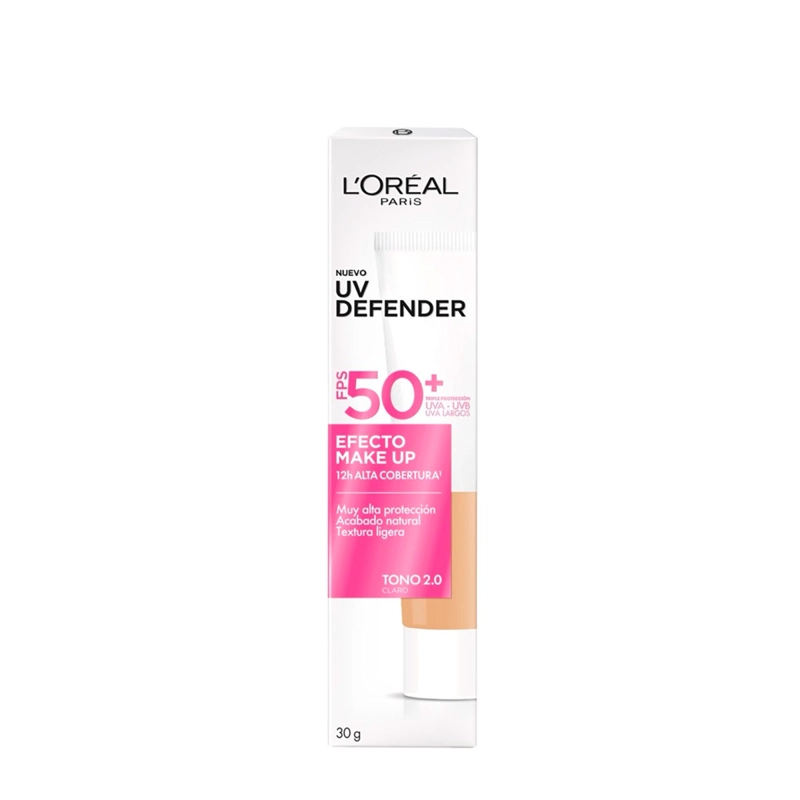 PROTECTOR SOLAR LOREAL UV DEFENDER EFECTO MAKE UP CLARO 2.0 - 3