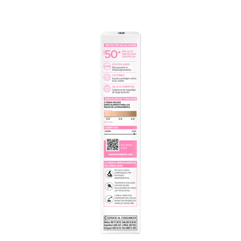 PROTECTOR SOLAR LOREAL UV DEFENDER EFECTO MAKE UP CLARO 2.0 - 5