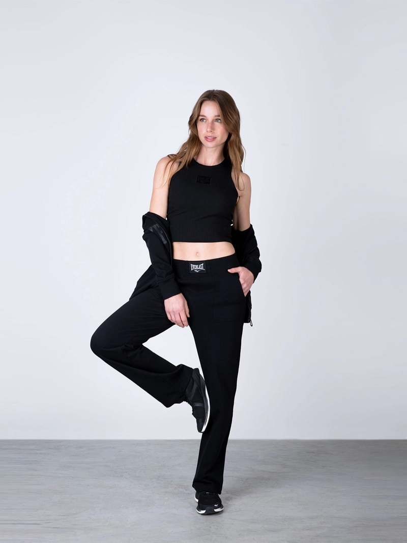 PANTALÓN BUZO MUJER EVERLAST RECTO ALGODÓN - 5