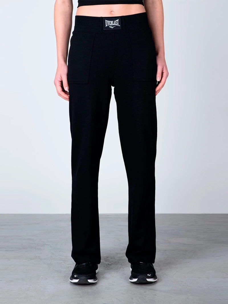 PANTALÓN BUZO MUJER EVERLAST RECTO ALGODÓN - 1