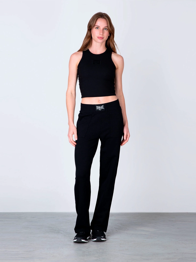 PANTALÓN BUZO MUJER EVERLAST RECTO ALGODÓN - 2
