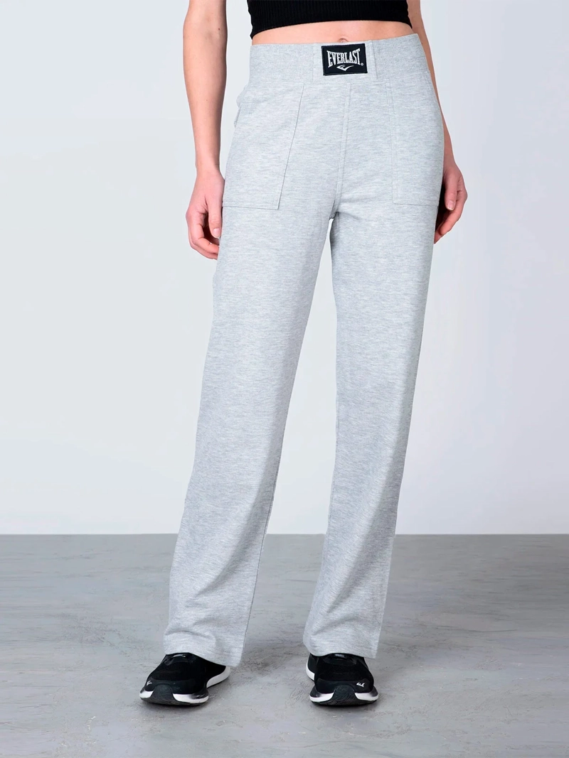 PANTALÓN BUZO MUJER EVERLAST RECTO ALGODÓN - 1