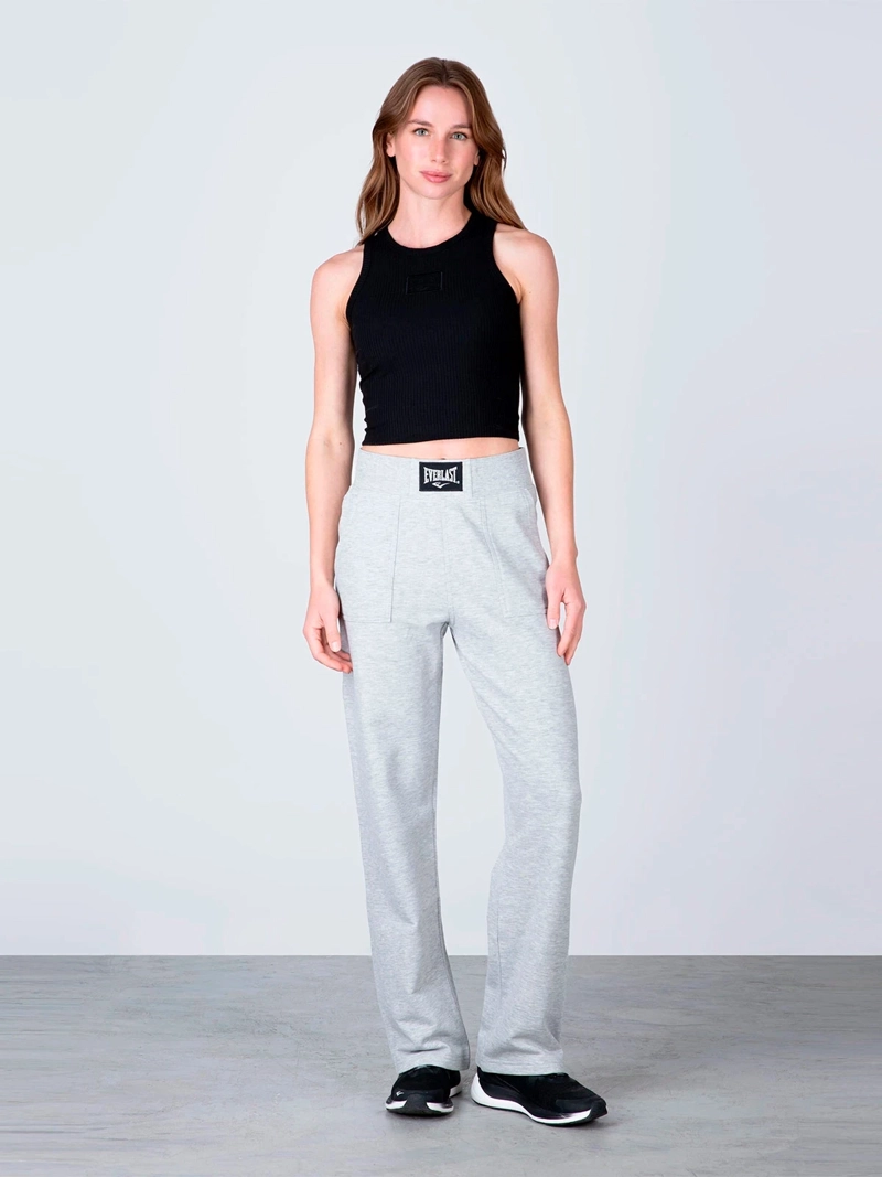 PANTALÓN BUZO MUJER EVERLAST RECTO ALGODÓN - 2