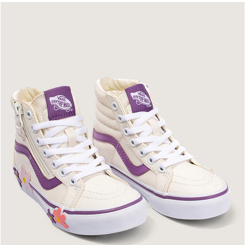 ZAPATILLAS NIÑO VANS URBANAS BLANCO SK8-Hi REISSUE SIDE ZIP FLOWER - 3