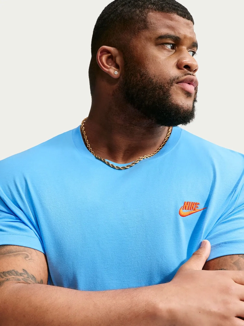 POLERA HOMBRE NIKE SPORTSWEAR CLUB CELESTE - 3