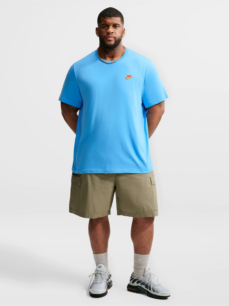 POLERA HOMBRE NIKE SPORTSWEAR CLUB CELESTE - 4