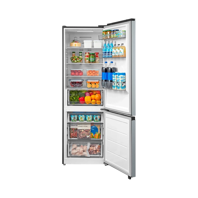 REFRIGERADOR BOTTOM FREEZER MIDEA MDRB457FGE50 330L NO FROST PLATA - 3