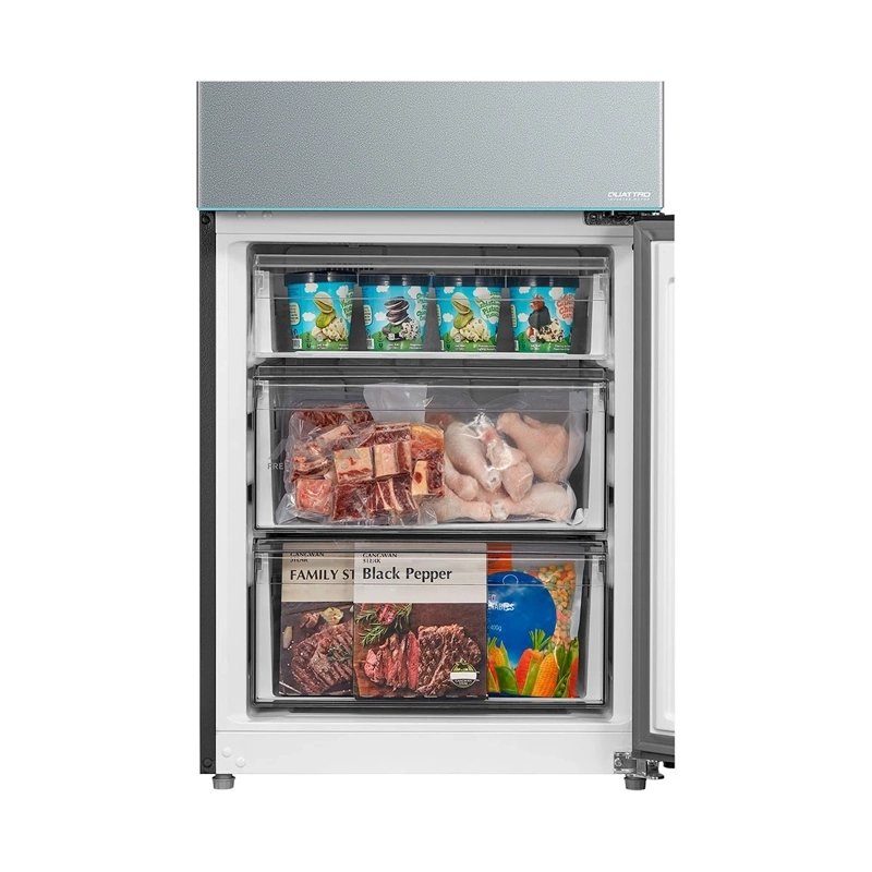 REFRIGERADOR BOTTOM FREEZER MIDEA MDRB457FGE50 330L NO FROST PLATA - 10