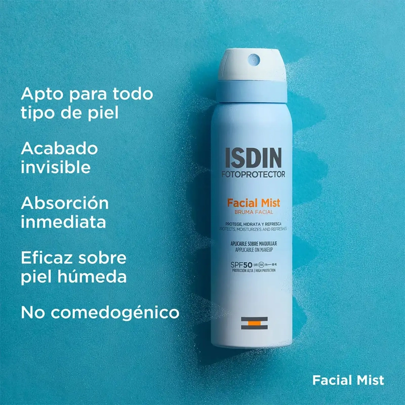 PROTECTOR SOLAR BRUMA ISDIN FACIAL MIST SPF50 50ML - 4
