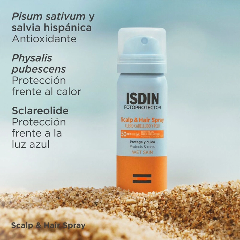 PROTECTOR SOLAR CUERO CABELLUDO ISDIN SCALP&HAIR SPF50 50ML - 6