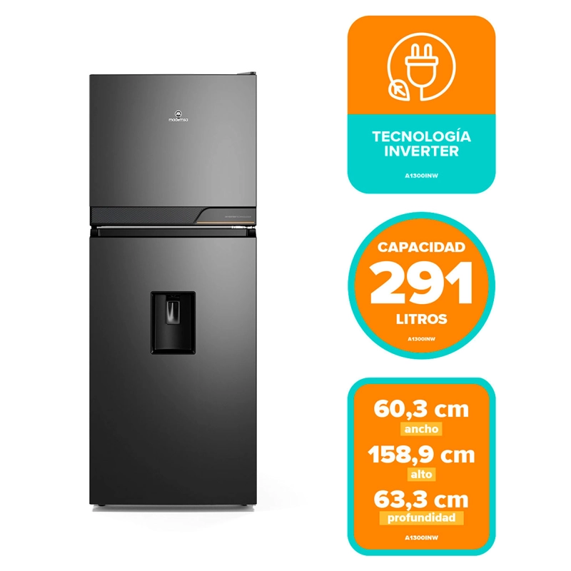 REFRIGERADOR TOP FREEZER MADEMSA ALTUS 1300INW 291L NO FROST GRAFITO - 5
