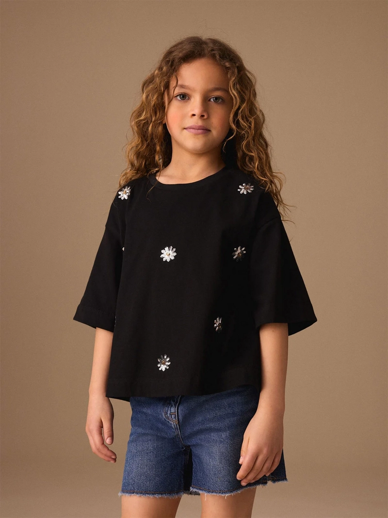 POLERA NIÑA NEXT MANGA CORTA ALGODÓN