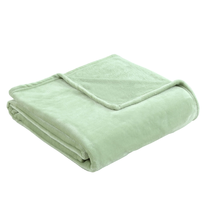 FRAZADA ILLUSIONS FLANNEL 1.5 PLAZAS OLIVO