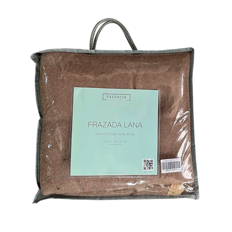 FRAZADA VALENCIA LANA 1 PLAZA MOKA - 4