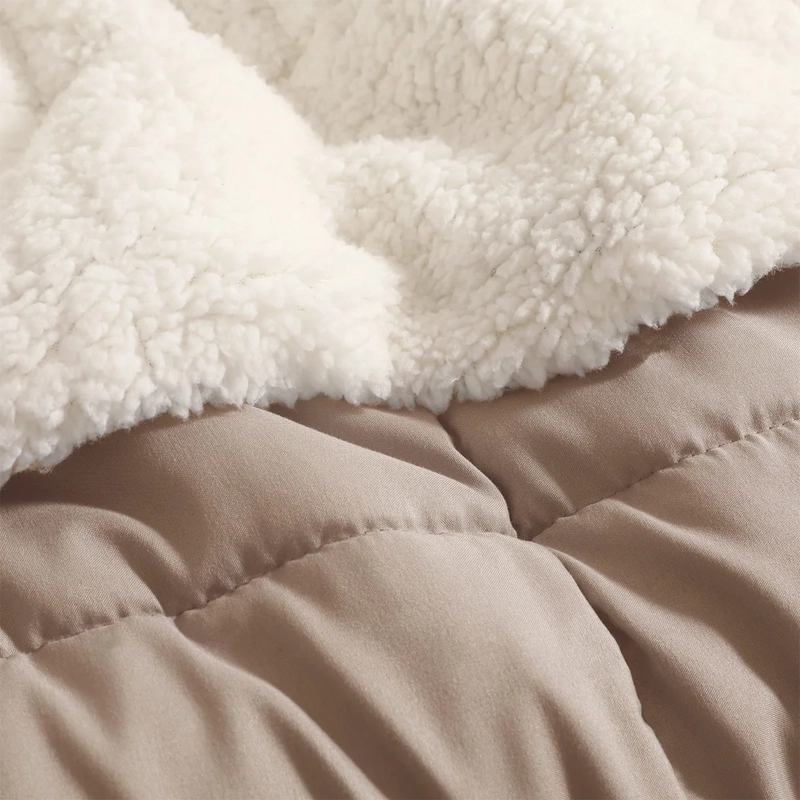PLUMÓN ILLUSIONS SHERPA LISO 1.5 PLAZAS BEIGE - 2