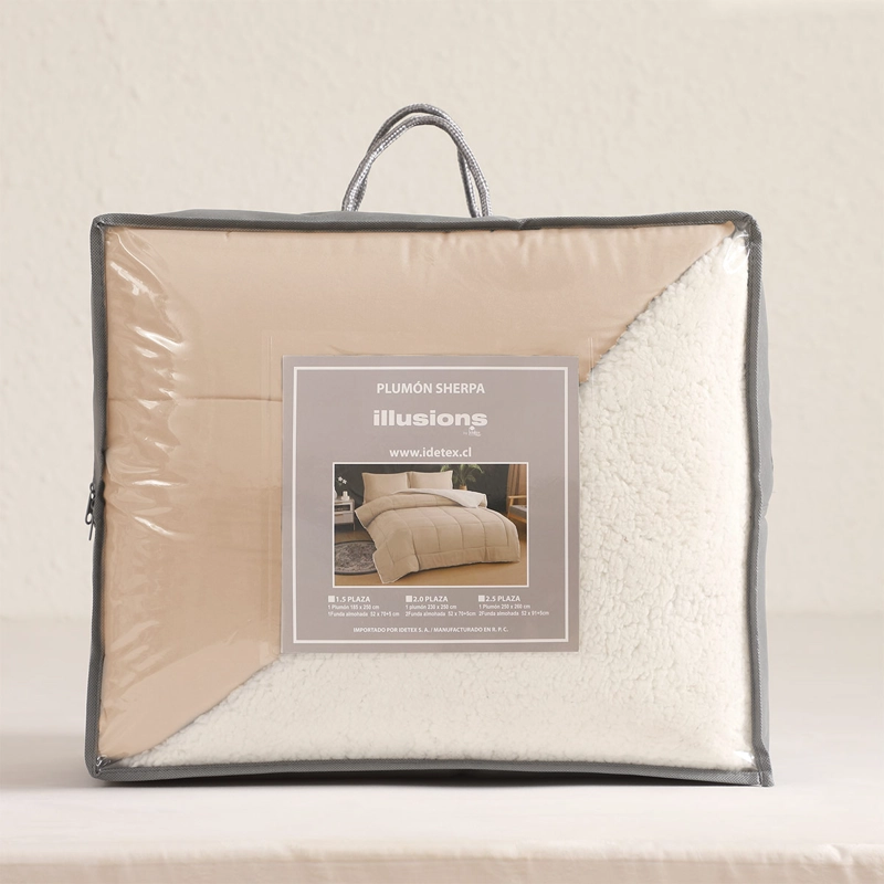 PLUMÓN ILLUSIONS SHERPA LISO KING BEIGE - 4