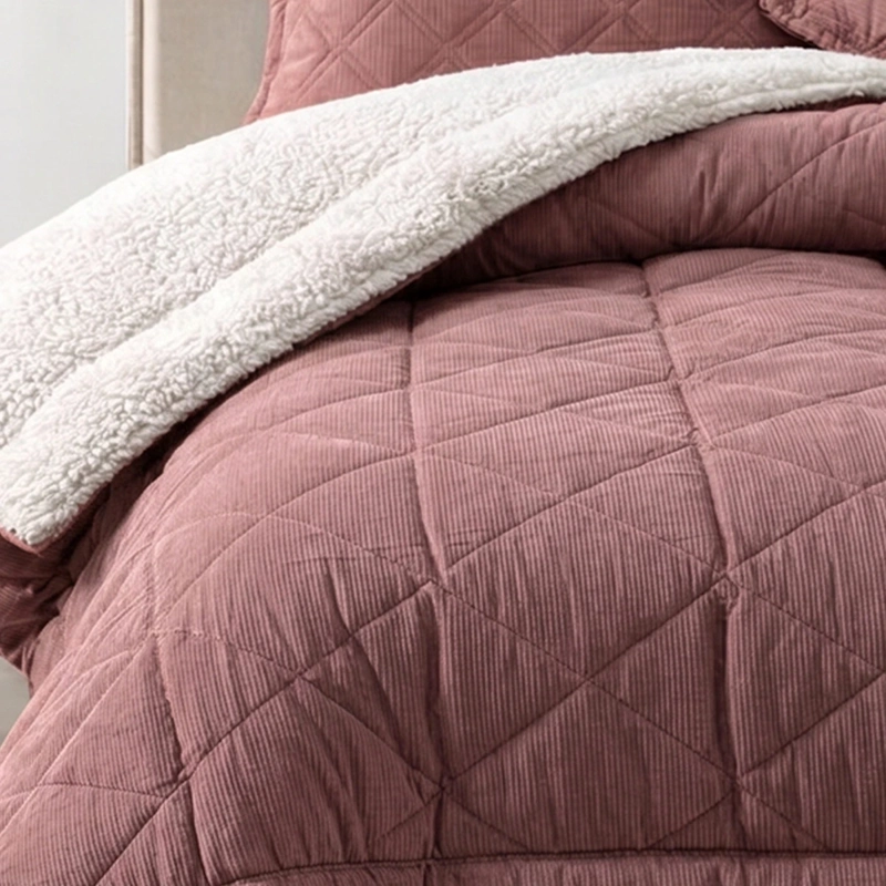 PLUMÓN VALENCIA CORDUROY SHERPA 2 PLAZAS TERRACOTA  - 2