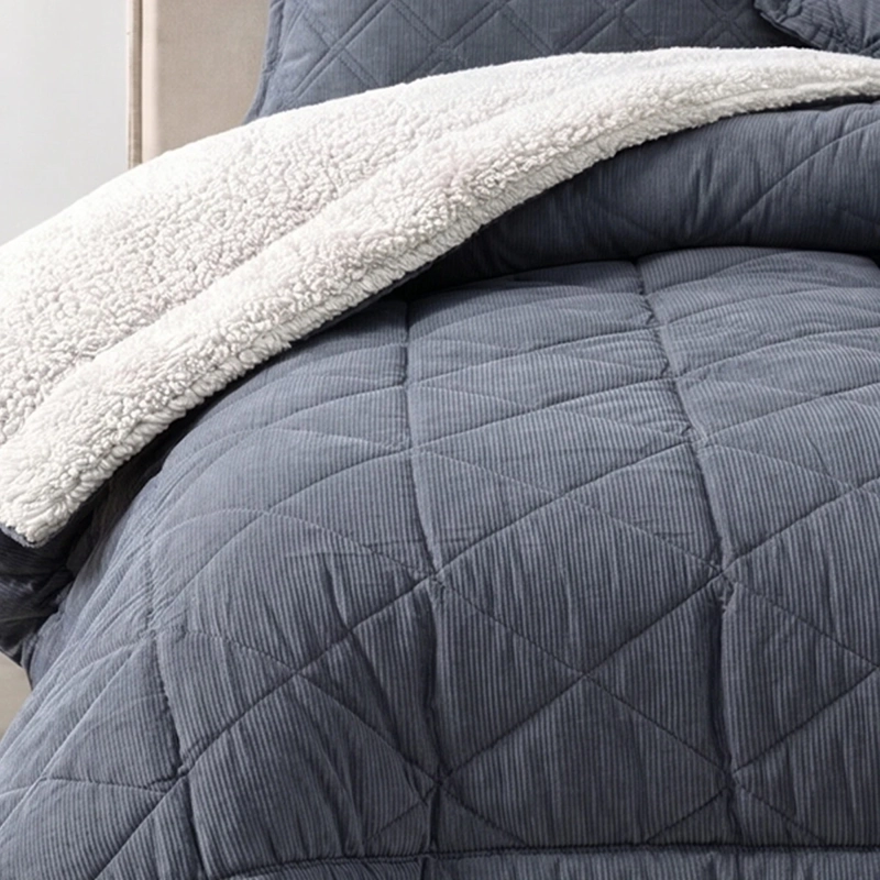 PLUMÓN VALENCIA CORDUROY SHERPA KING AZUL - 2