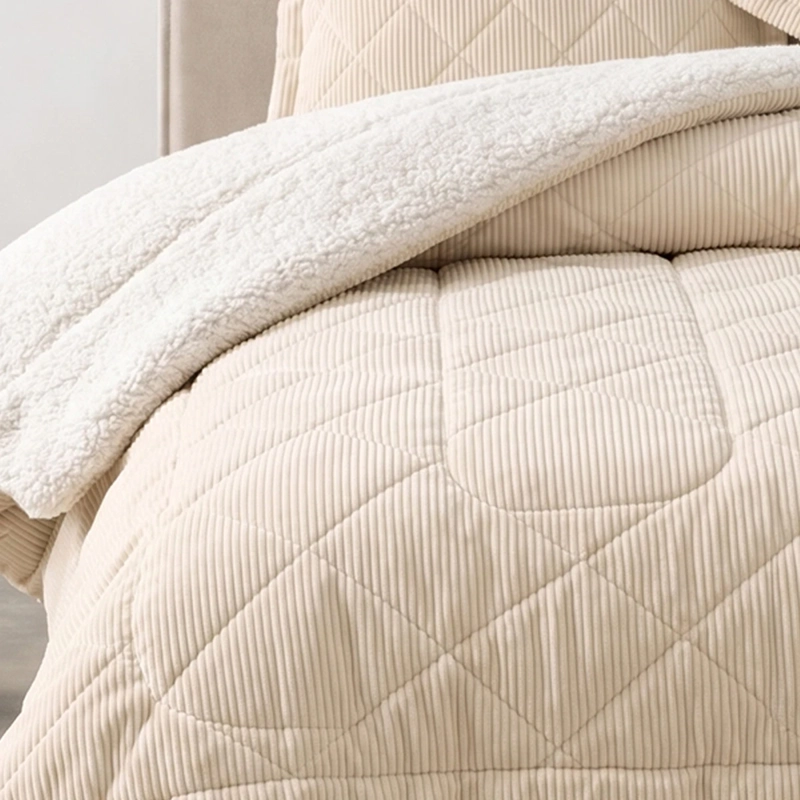 PLUMÓN VALENCIA CORDUROY SHERPA KING CREMA  - 2