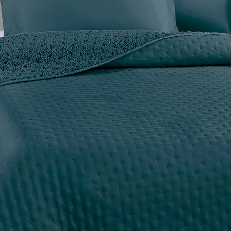 QUILT ILLUSIONS SHERPA ROMA 2 PLAZAS AZUL - 2