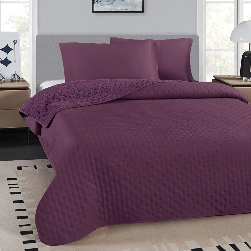 QUILT ILLUSIONS SHERPA ROMA KING BURDEO  - 1