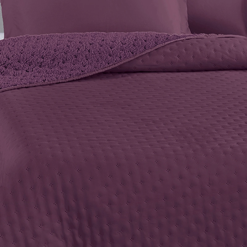 QUILT ILLUSIONS SHERPA ROMA KING BURDEO  - 2