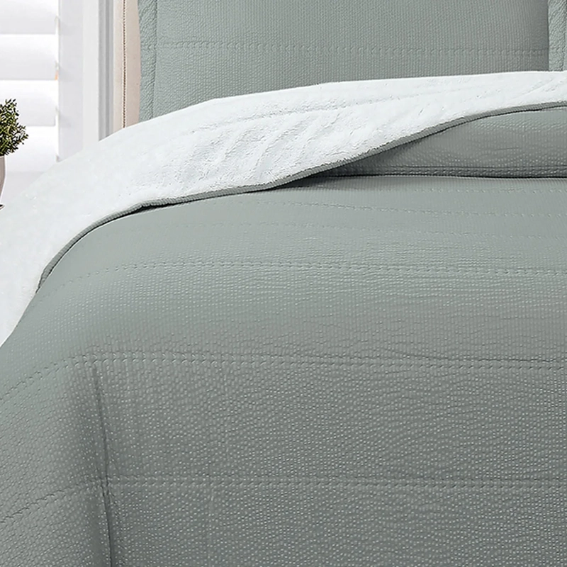 QUILT VALENCIA SHERPA DOBBY SÚPER KING GRIS - 2