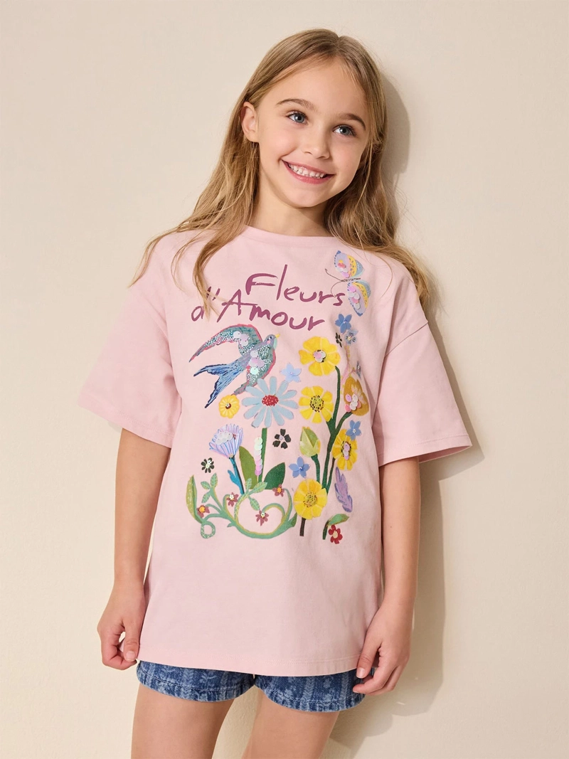 POLERA NIÑA NEXT MANGA CORTA ALGODÓN