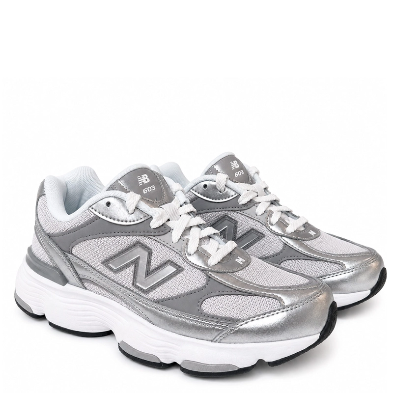 ZAPATILLAS MUJER NEW BALANCE CASUALES PLATEADO W6037JY - 2