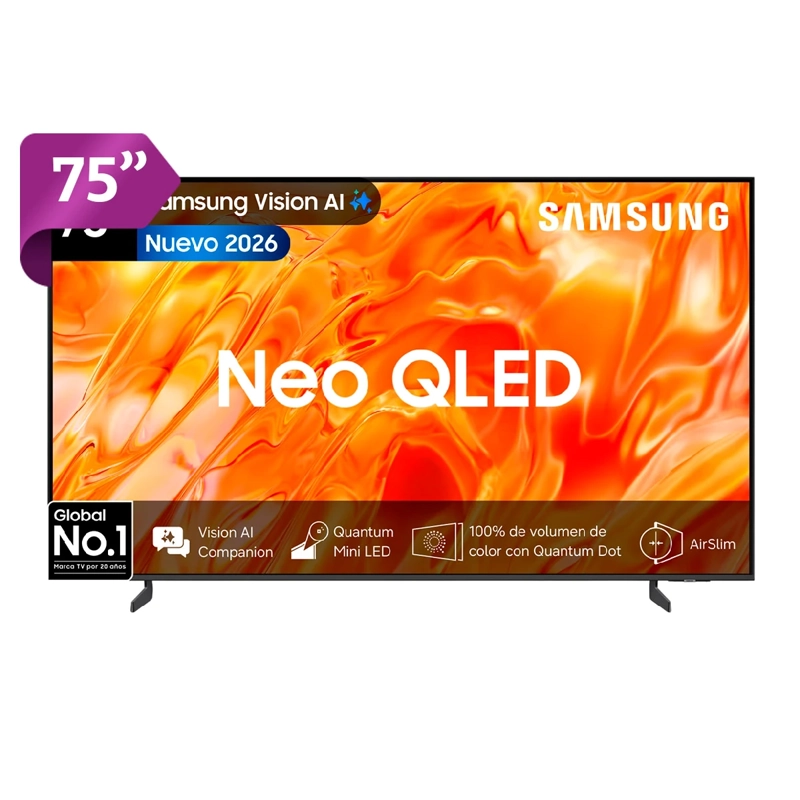 SMART TV SAMSUNG NEO QLED 4K UHD 75” QN70H VISION AI 2026 + CONTROL POR VOZ - 1