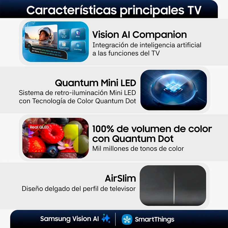 SMART TV SAMSUNG NEO QLED 4K UHD 75” QN70H VISION AI 2026 + CONTROL POR VOZ - 4