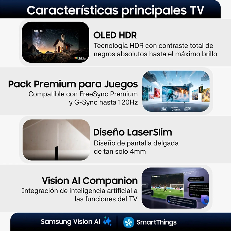 SMART TV SAMSUNG OLED 4K UHD 48” VISION AI S85H (2026) - 4