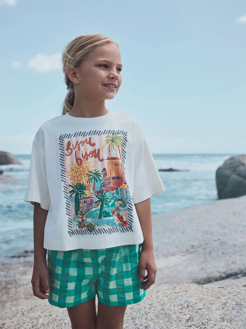 POLERA NIÑA NEXT MANGA CORTA ALGODÓN